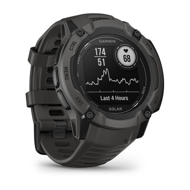 Garmin Instinct 2X Solar 2.79 cm (1.1 ) MIP 50 mm Digital 176 x 176 pixels Touchscreen Graphite GPS (satellite) 11