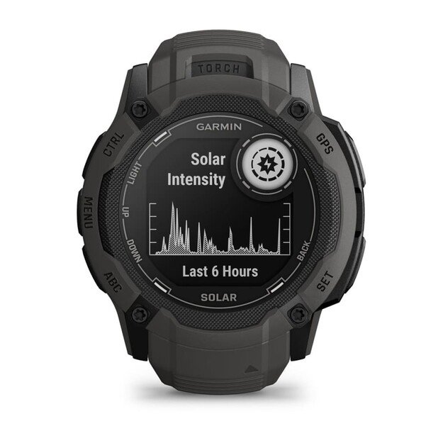 Garmin Instinct 2X Solar 2.79 cm (1.1 ) MIP 50 mm Digital 176 x 176 pixels Touchscreen Graphite GPS (satellite) 12