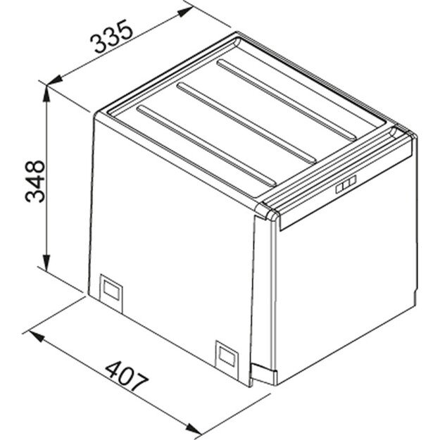 FRANKE Cube 40, automatinis atidarymas, 2x14l, 134.0039.332