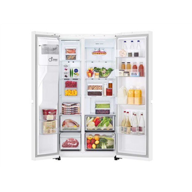LG Refrigerator | GSLC40SWPE | Energy efficiency class E | Free standing | Side by side | Height 179 cm | Fridge net capacity 41 10