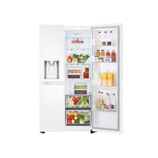 LG Refrigerator | GSLC40SWPE | Energy efficiency class E | Free standing | Side by side | Height 179 cm | Fridge net capacity 41 7