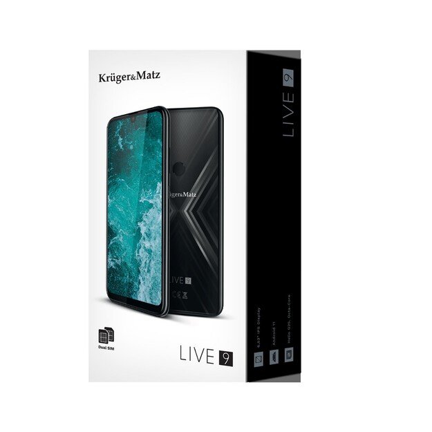 Kruger & Matz Live 9 16,5 cm (6.5 ) Dual SIM 4G USB-C  4 GB 64 GB 5000 mAh Black