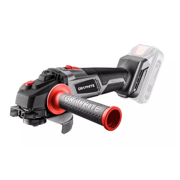 Graphite Energy+ 18V Li-Ion brushless cordless angle grinder 125 mm blade without battery