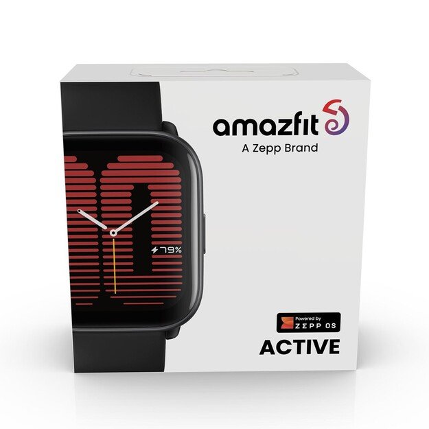 Amazfit Active 4.45 cm (1.75 ) AMOLED Digital 390 x 450 pixels Touchscreen Black GPS (satellite)