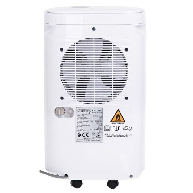 Camry | Air Dehumidifier | CR 7851 | Power 200 W | Suitable for rooms up to 60 m³ | Suitable for rooms up to m² | Water tank