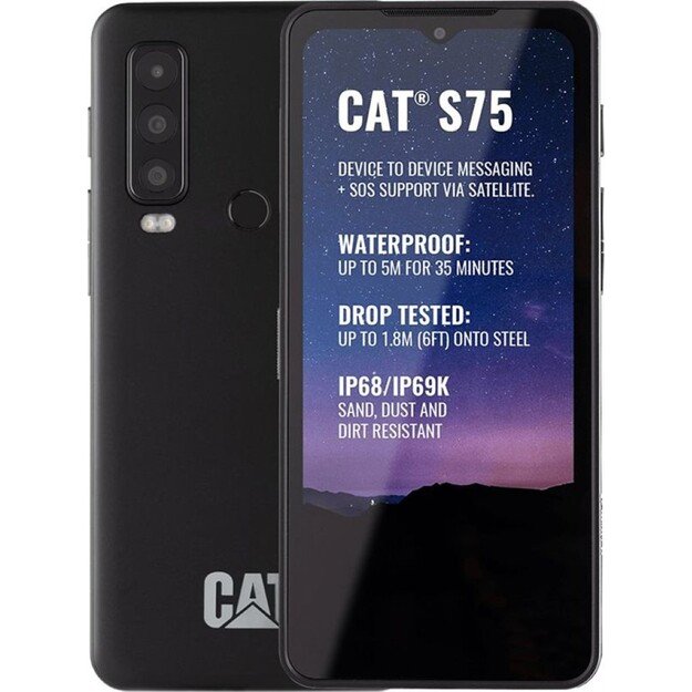 CAT | S75 | Black | 6.6   | IPS LCD | 1080 x 2408 | Mediatek | Dimensity 930 (6 nm) | Internal RAM 6 GB | 128 GB | microSDXC | S