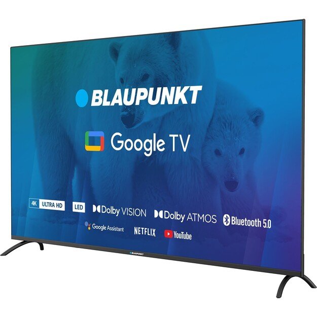 TV 65  Blaupunkt 65UBG6000S 4K Ultra HD LED, GoogleTV, Dolby Atmos, WiFi 2,4-5GHz, BT, black