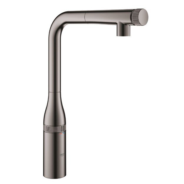 Virtuvinis maišytuvas su ištraukiamu dušeliu GROHE ESSENCE SMARTCONTROL 31615A00, hard graphite