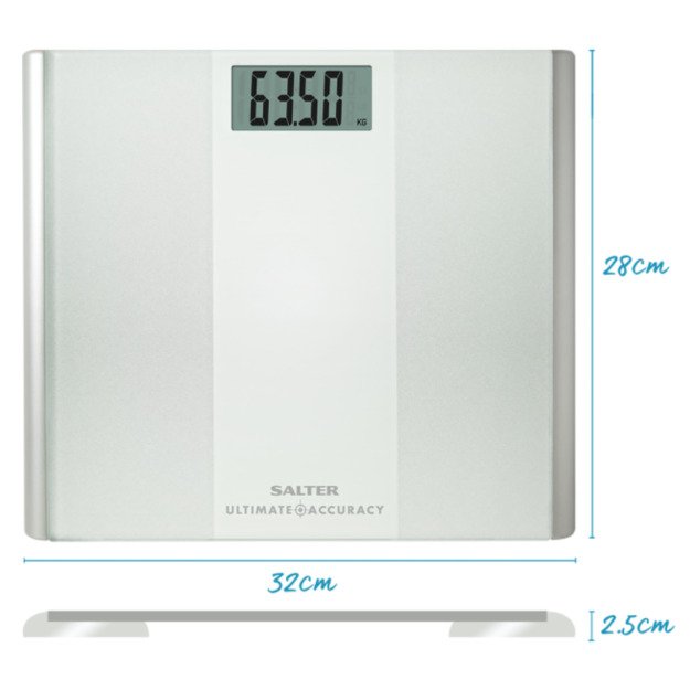 Salter 9009 WH3R Ultimate Accuracy Electronic Bathroom Scales white