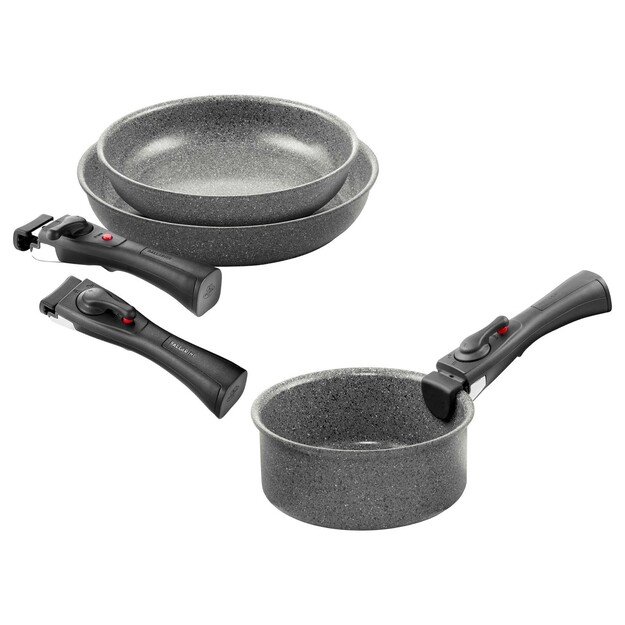 Set of 2 frying pans (24 + 28 cm) + saucepan 16 cm