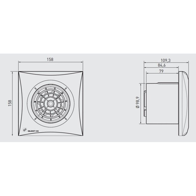 SOLER&PALAU SILENT 100 CRZ, su laikmačiu, 5210401500 1