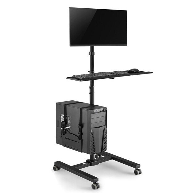 Maclean professional stand, mobile computer station on wheels, max 17 -32 , max 20kg, MC-793