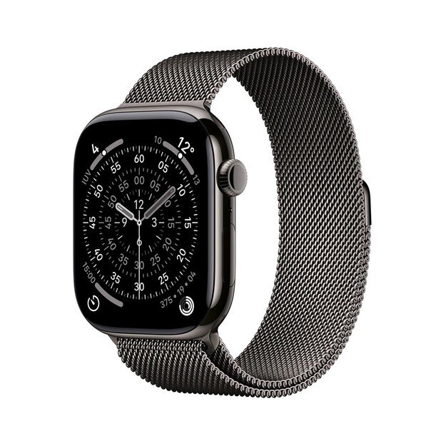 Apple Watch Series 11 GPS + Cellular 46mm Slate Titanium Case with Slate Milanese Loop - M/L