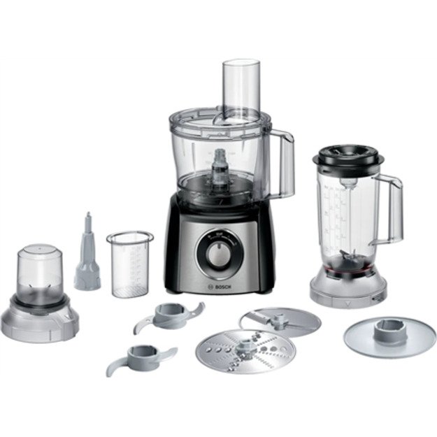 Bosch MCM3PM386 food processor 900 W 2.3 L Black, Transparent