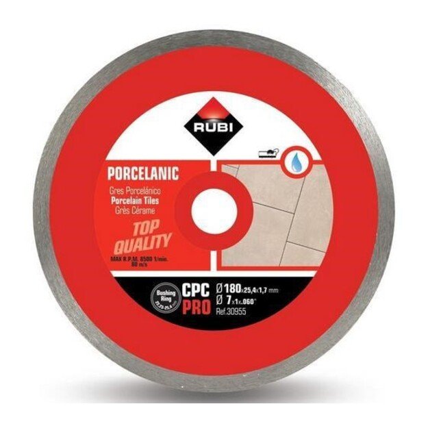 RUBI DIAMOND BLADE CPC 180 x 25,4mm PRO FOR PORCELAIN STONEWARE