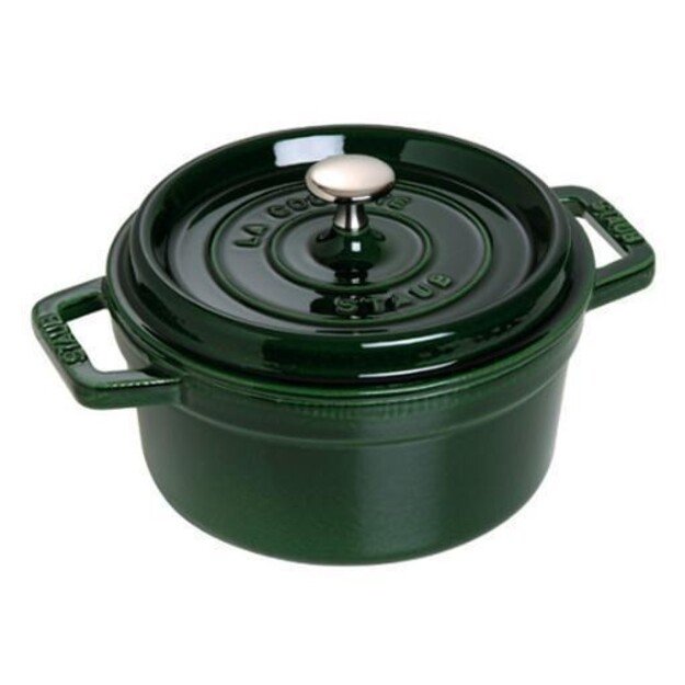 Round cast iron pot Staub - Green, 1.7 ltr