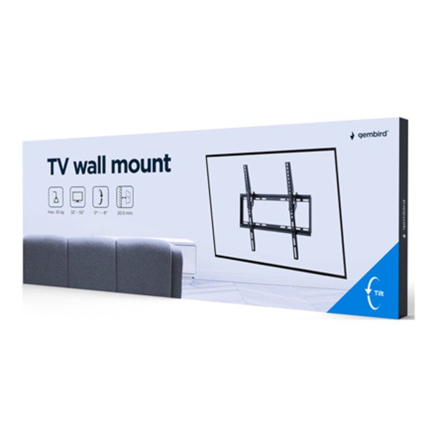 Gembird | Wall mount | WM-55T-03 | Tilt | 32-55   | Black