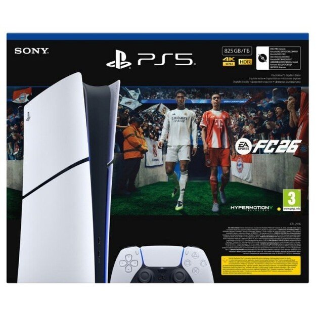 Sony PlayStation 5 Slim Digital+ EA Sports FC 26 Bundle 825 GB Wi-Fi Black, White 1
