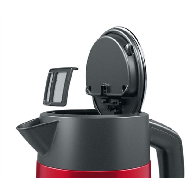 Bosch | Kettle | DesignLine TWK4P434 | Electric | 2400 W | 1.7 L | Stainless steel | 360&deg; rotational base | Red/Black