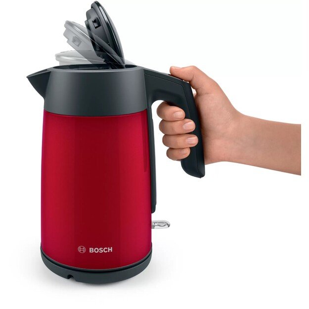 Electric kettle Bosch TWK 7L464, 2400 W, 1.7 l Red