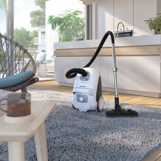 Gorenje | Vacuum cleaner | VCEA21GLW | Bagged | Power 700 W | Dust capacity 3 L | White