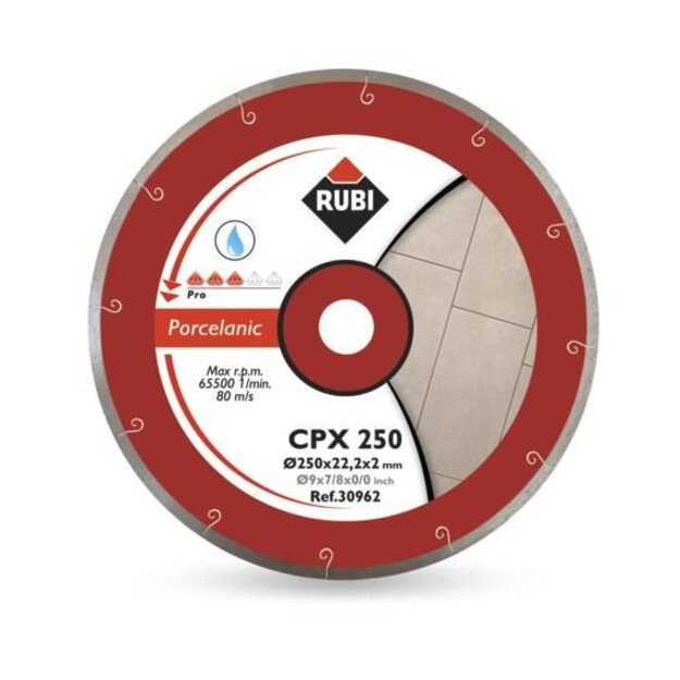 RUBI CPX DIAMOND BLADE 200 x 25,4mm PRO FOR PORCELAIN STONEWARE