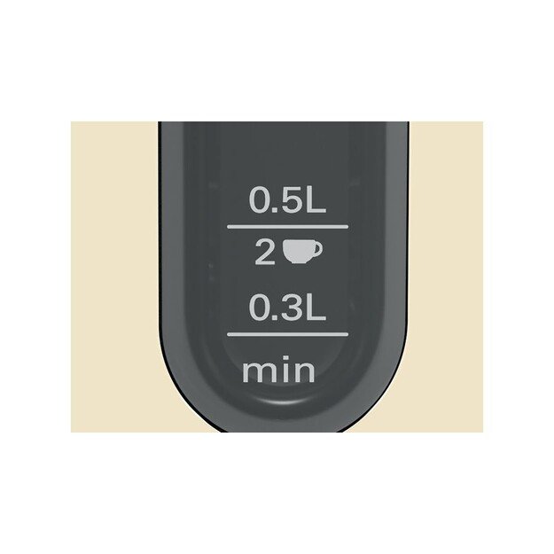 Bosch | Kettle | TWK4P437 | Electric | 2400 W | 1.7 L | Stainless steel | Beige 5