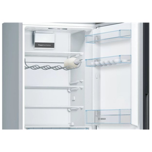 Bosch | Refrigerator | KGV36VBEAS | Energy efficiency class E | Free standing | Combi | Height 186 cm | Fridge net capacity 214