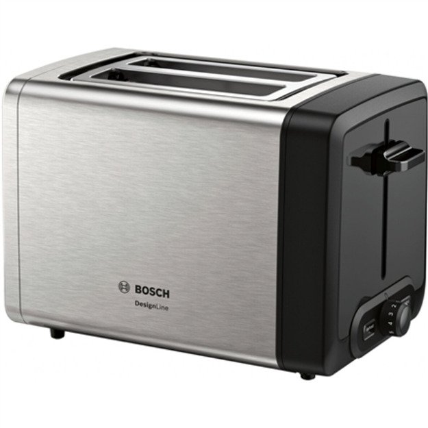 Bosch | DesignLine Toaster | TAT4P420 | Power 970 W | Number of slots 2 | Housing material Stainless Steel | Stainless steel