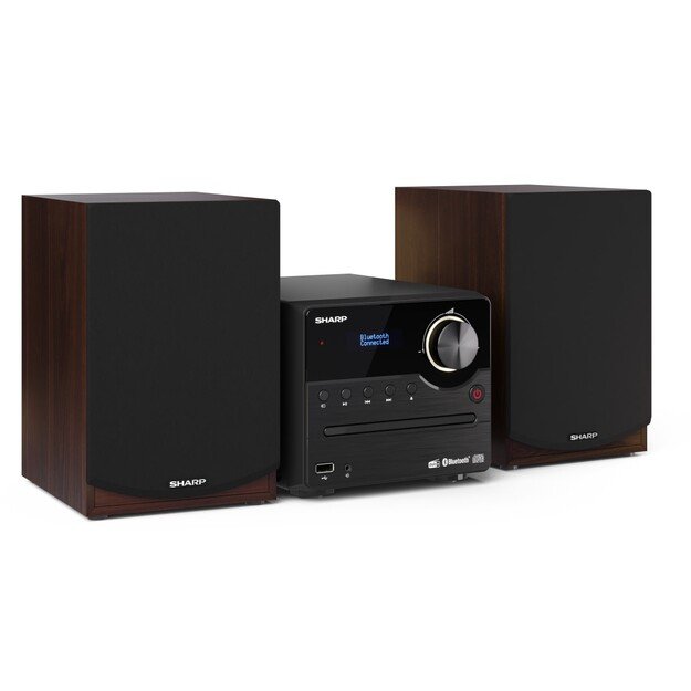 Sharp | Hi-Fi Micro System | XL-B517D(BR) | Brown | USB port | AUX in | Bluetooth | CD player | FM radio | Wireless connection