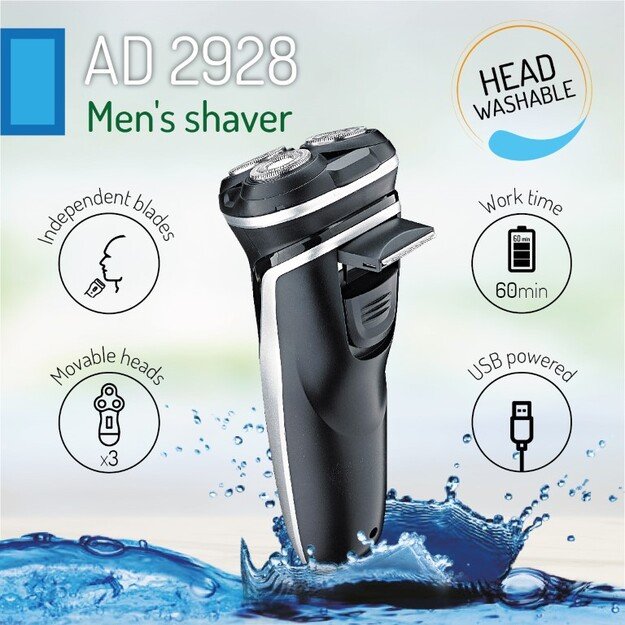 Adler | Shaver | AD 2928 | Operating time (max) 90 min | Black