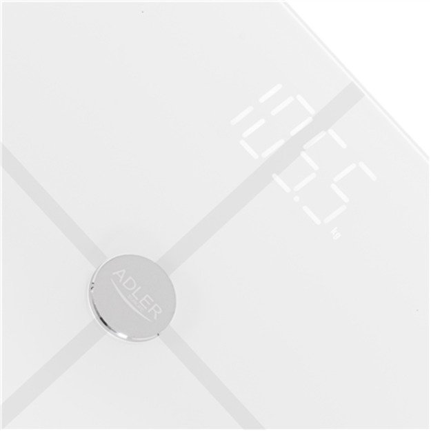 Adler Smart Bathroom Scale | AD 8187 | Maximum weight (capacity) 180 kg | Accuracy 100 g | Body Mass Index (BMI) measuring | Whi