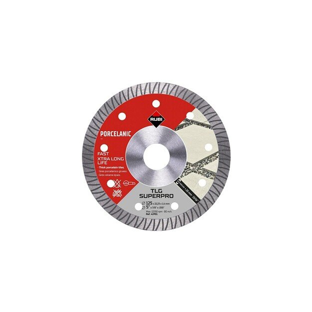 RUBI TLG 125 SUPERPRO DIAMOND BLADE FOR CERAMICS AND STONES