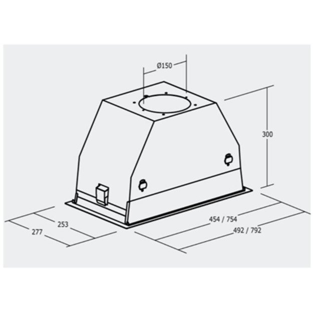 CATA Hood GC DUAL A 75 XGWH Canopy Energy efficiency class A Width 79.2 cm 820 m3/h Touch control LED White glass