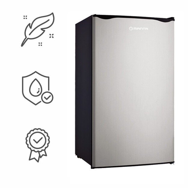 Manta MM520PS Fridge 91L Silver Inox/Black