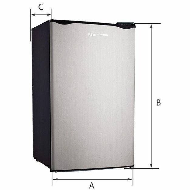 Manta MM520PS Fridge 91L Silver Inox/Black