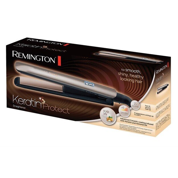 Remington | Keratin Protect Hair Straightener | S8540 | Ceramic heating system | Display LCD | Temperature (max) 230 °C | Bronz