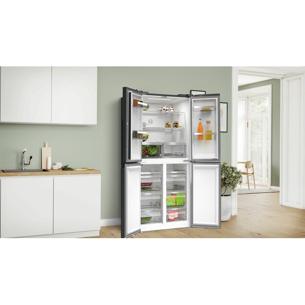 Bosch Serie 4 KMC85LBEA side-by-side refrigerator Freestanding 547 L E Black