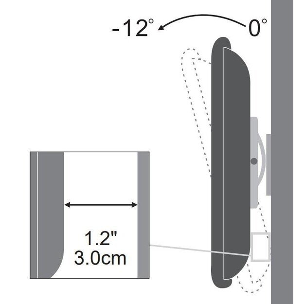 Techly ICA-LCD-900 TV mount 76.2 cm (30 ) Black