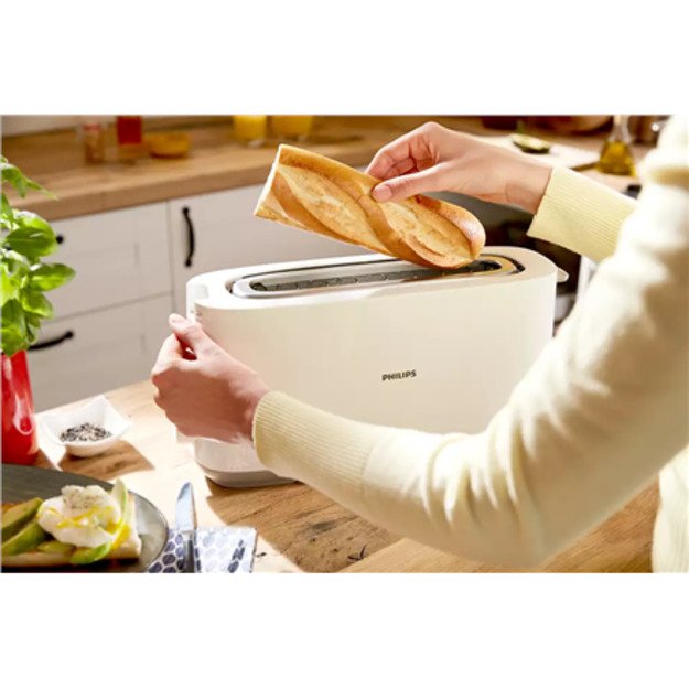 Philips | Toaster | HD2590/00 Daily Collection | Power 870-1030 W | Number of slots 2 | Housing material Plastic | White