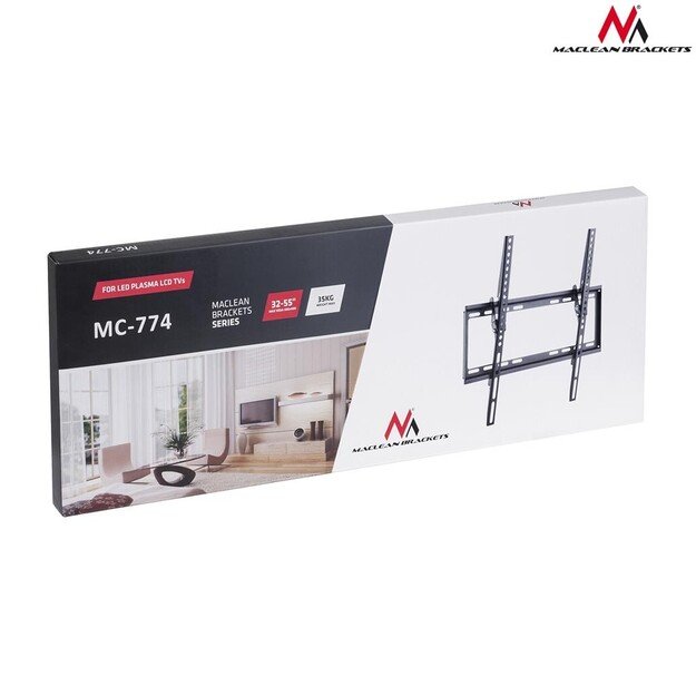 Mount wall for TV Maclean MC-774 (Tilting, Wall, 32  - 55 , max. 35kg)