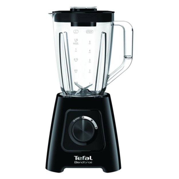 TEFAL | Blender | BL420838 BlendForce | Tabletop | 600 W | Jar material Plastic | Jar capacity 1.25 L | Ice crushing | Black