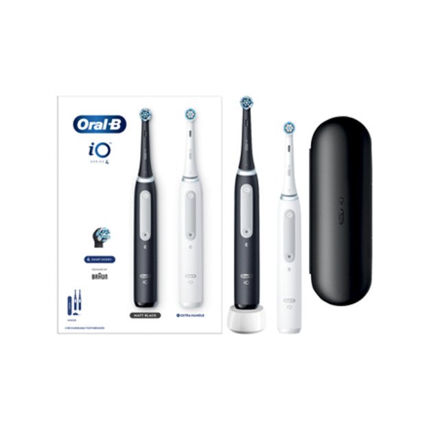 El. dantų šepetėlis Oral-B iO4 Duo Matt Black/W