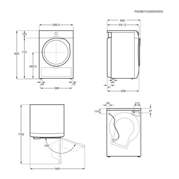 Džiovyklė ELECTROLUX EW9D587KCE