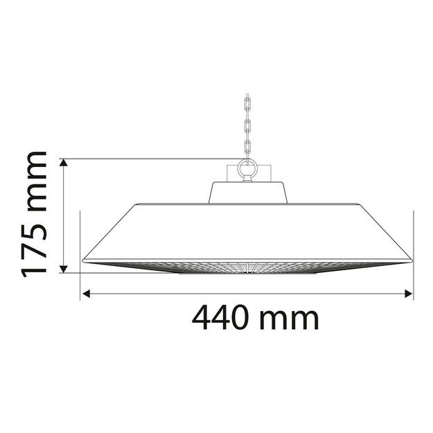 Aluminium radiant ceiling heater 1500W NEO Tools 90-037