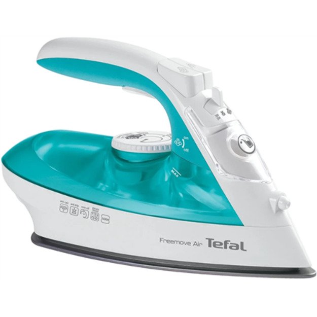 TEFAL Freemove Air Wireless Steam Iron | FV6520 | Steam Iron | 2400 W | Water tank capacity 250 ml | Continuous steam 25 g