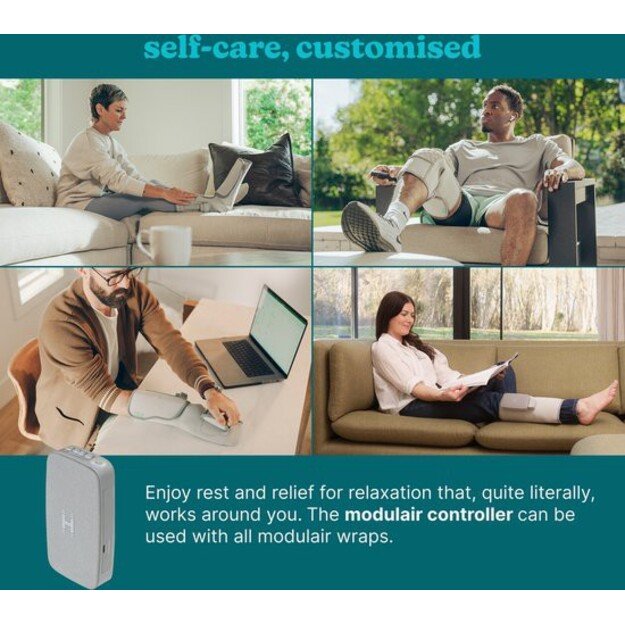 Homedics SR-CMXKE10HBND  Modulair Compression System Knee Wrap + Controller 4