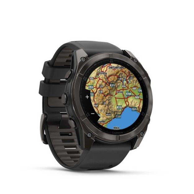 Garmin Fenix 8 3.56 cm (1.4 ) AMOLED 51 mm Digital 454 x 454 pixels Touchscreen Titanium Wi-Fi GPS (satellite) 5