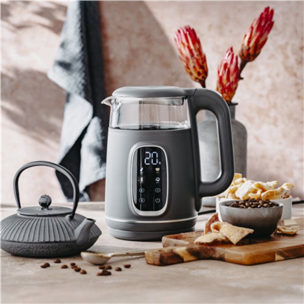 Adler Kettle with LED Display | AD 1305 | Electric | 2200 W | 1.7 L | Plastic | 360&deg; rotational base | Grey 3
