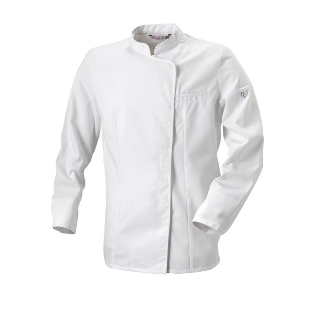 Long-sleeve jacket, white, white border,  L, Expression
